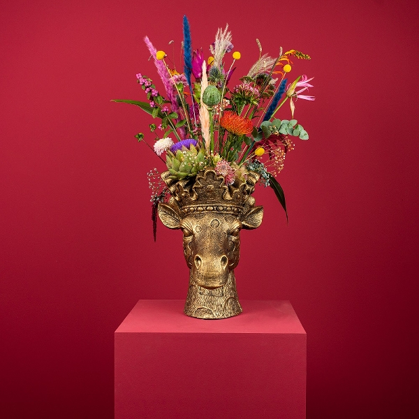 Giraffe Pflanzkopf Lucie gold