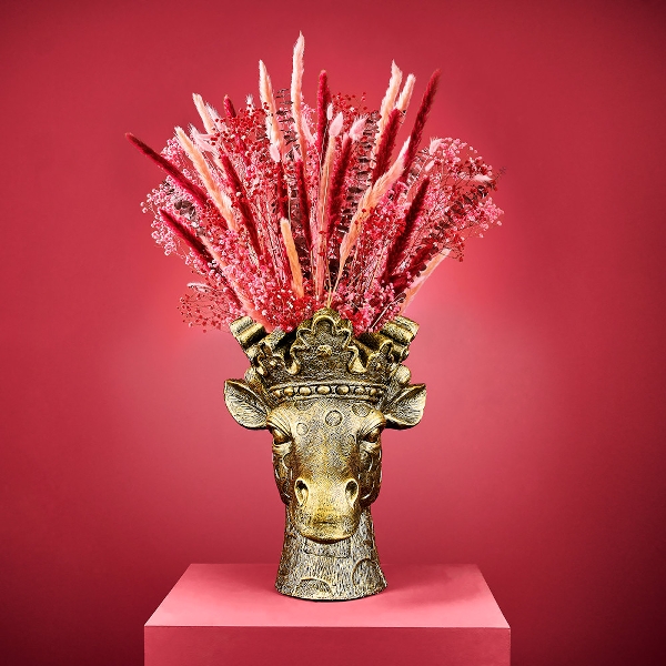 Giraffe Pflanzkopf Lucie gold