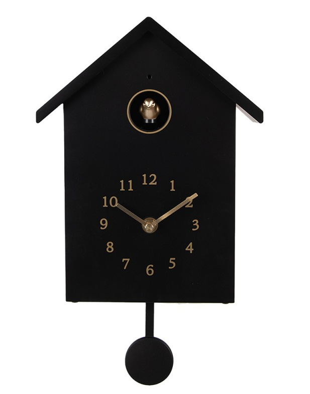 Clayre & Eef Kuckucksuhr schwarz 20 x 10 x 26 cm