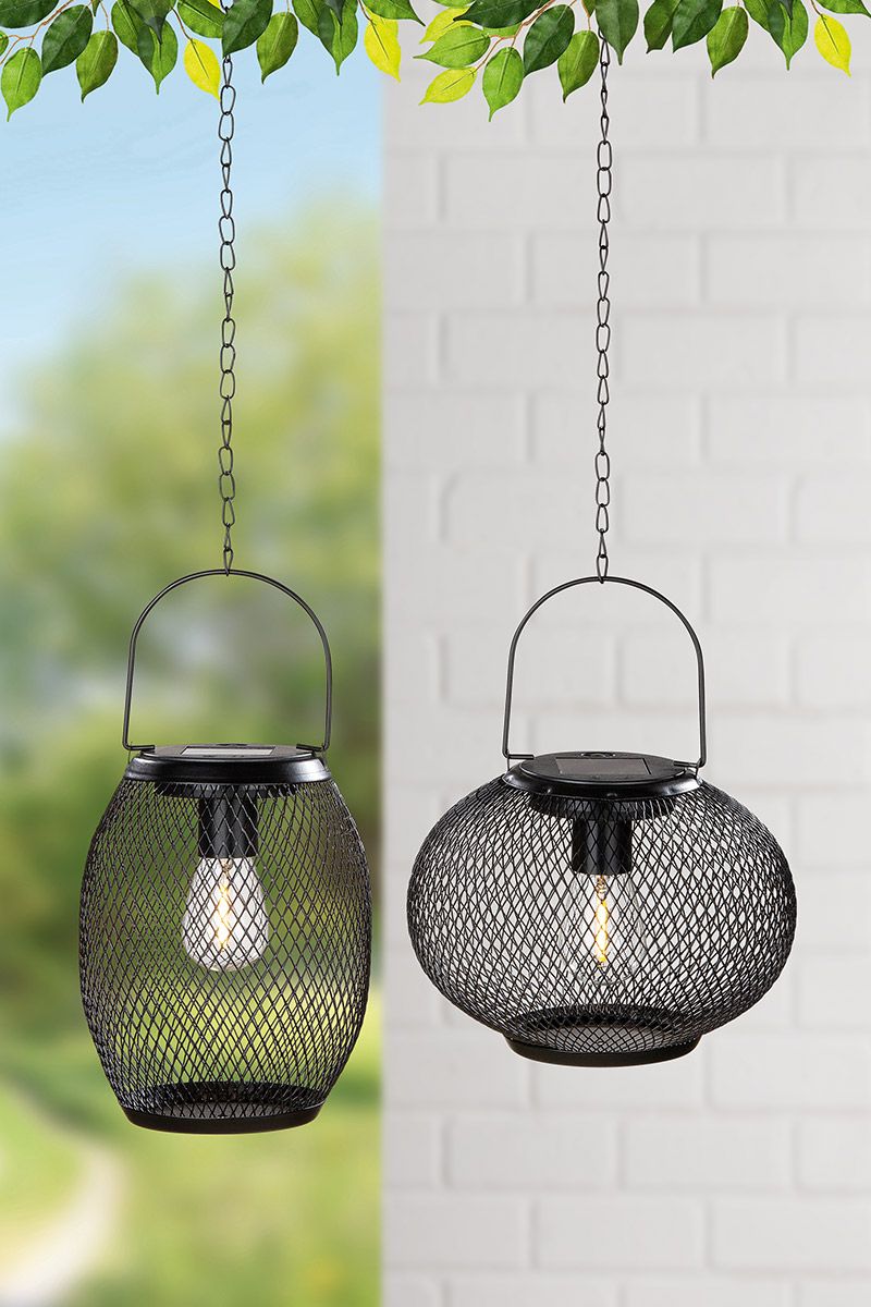 Solarleuchte Metall LED schwarz “Meshy”