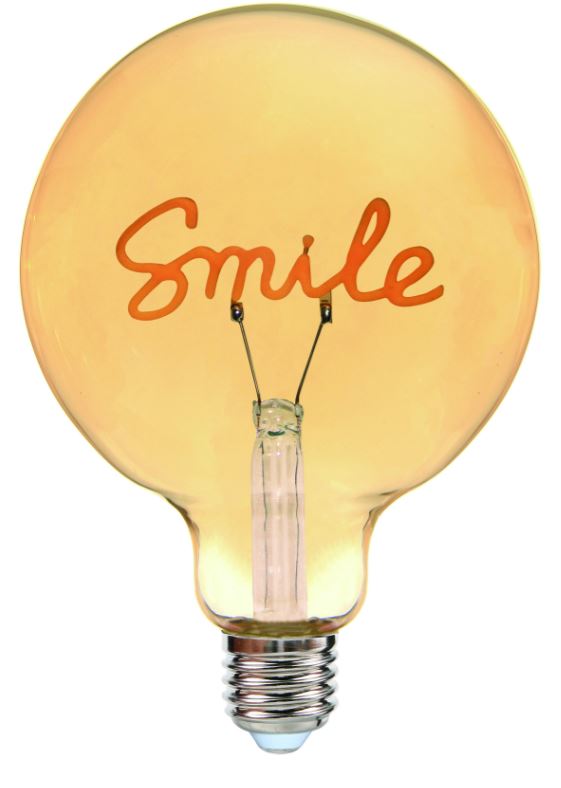 Glühbirne LED Bernstein “Smile” stehend