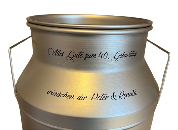 Milchkannen Laterne Le Chalet silber mini