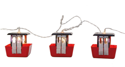 LED Lichterkette Gondel XXL Outdoor, mit Timer, mit Stromanschluss