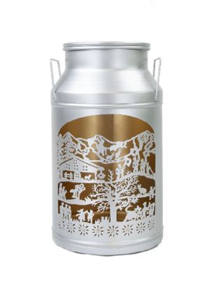 Milchkannen Laterne La Tradition silber midi
