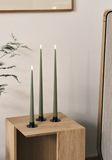 Ester & Erik LED Stabkerzen 2 Stück, 30 cm, artichoke