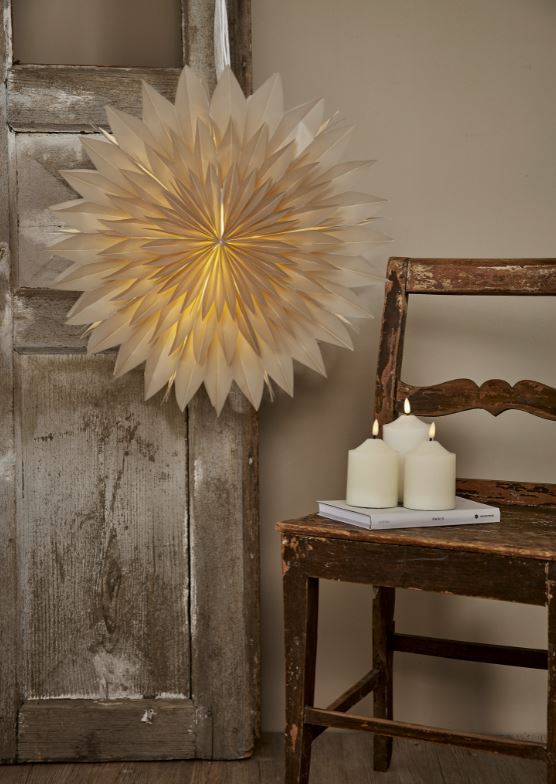 Papierstern Dis beige