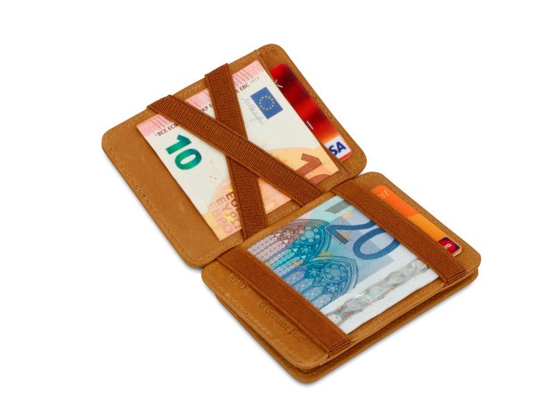 Hunterson Magic Wallet mit Münzfach Cognac<br>