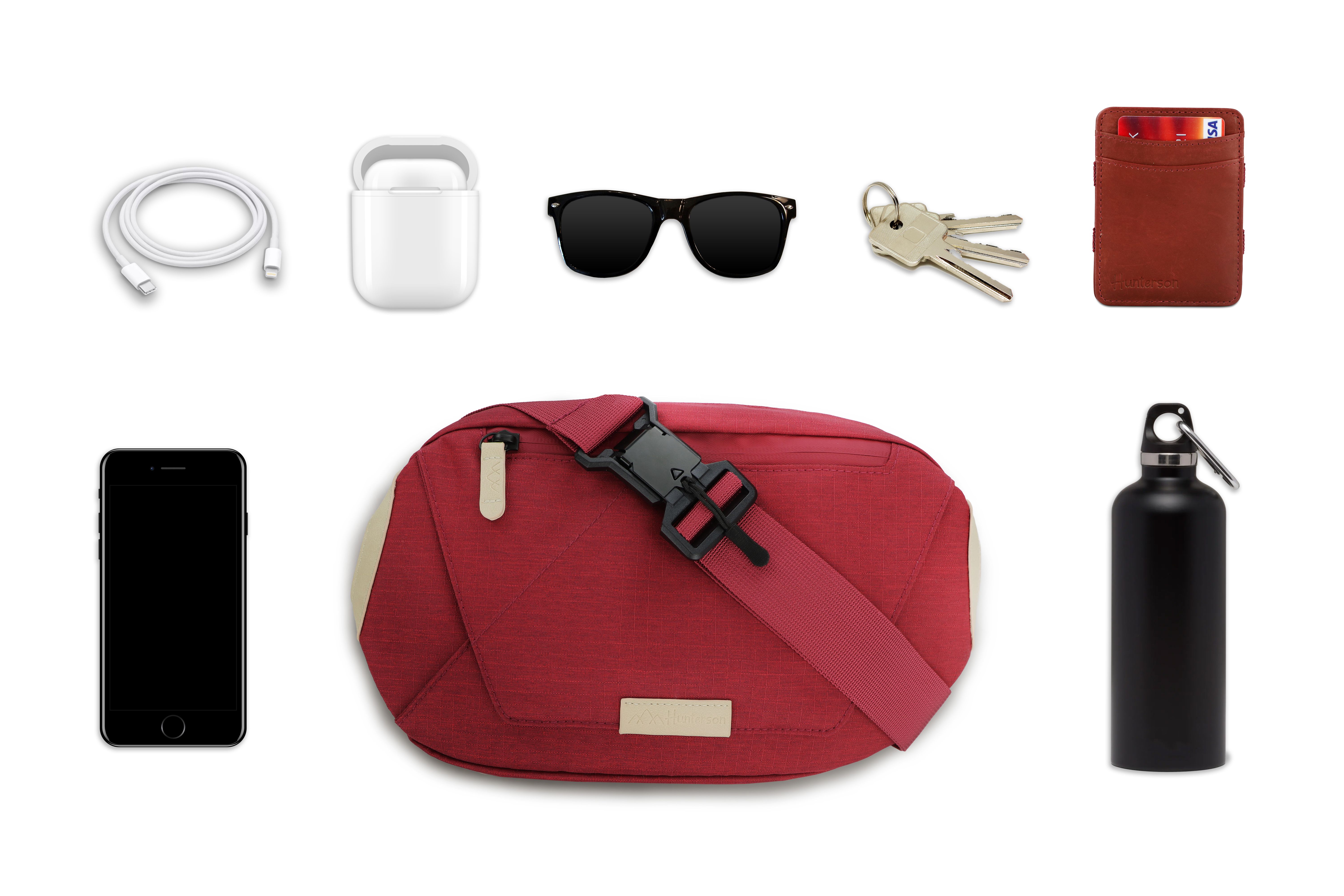Hunterson Sling Bag Frankie Burgunderrot