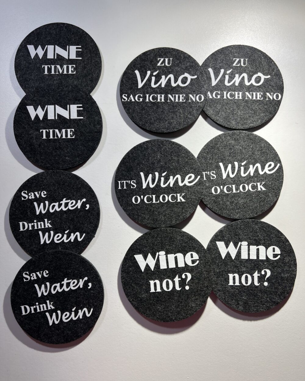 Filzuntersetzer Wein dunkel, rund
