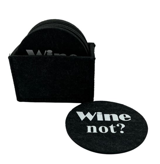 Filzuntersetzer Wein dunkel, rund