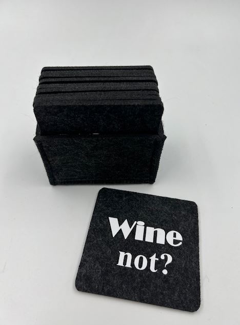 Filzuntersetzer Wein dunkel, eckig