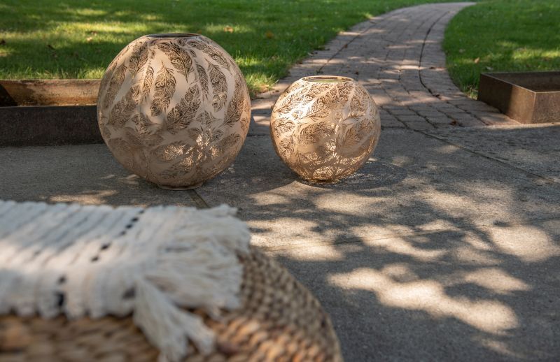 STT Solar Laterne Antic Ball Feder 40
