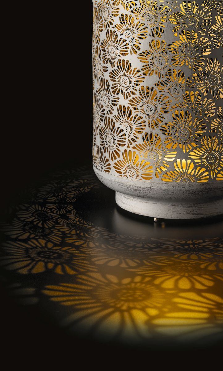 STT Solar Laterne Vintage Flower