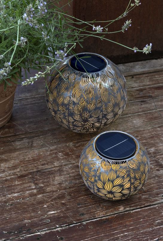 STT Solar Laterne Antic Ball Flora Ø 30 cm