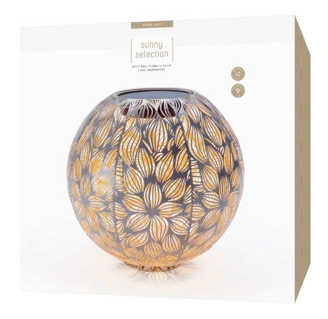 STT Solar Laterne Antic Ball Flora Ø 30 cm