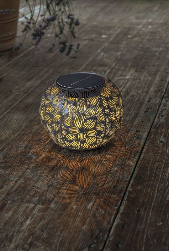STT Solar Laterne Antic Globe Flora
