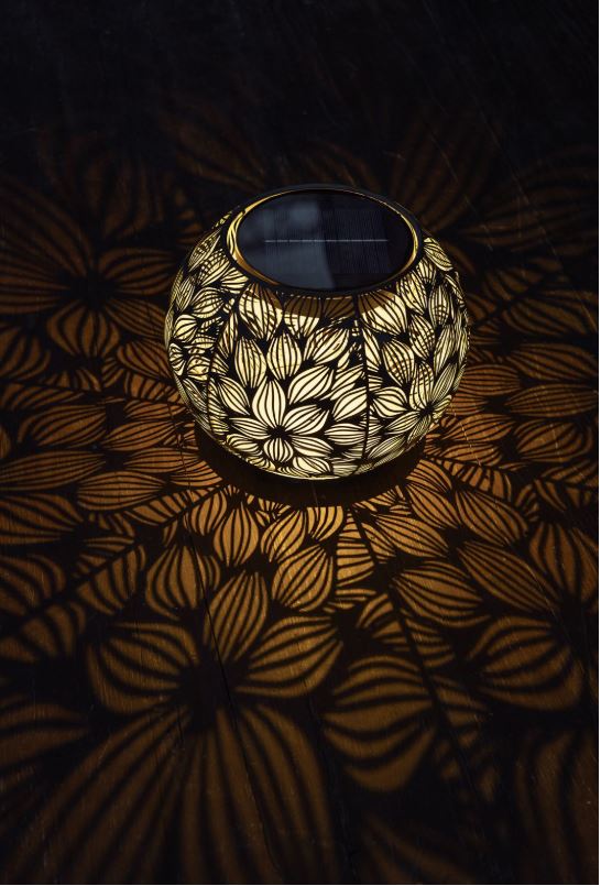 STT Solar Laterne Antic Globe Flora