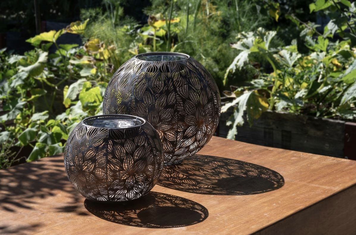 STT Solar Laterne Antic Globe Flora