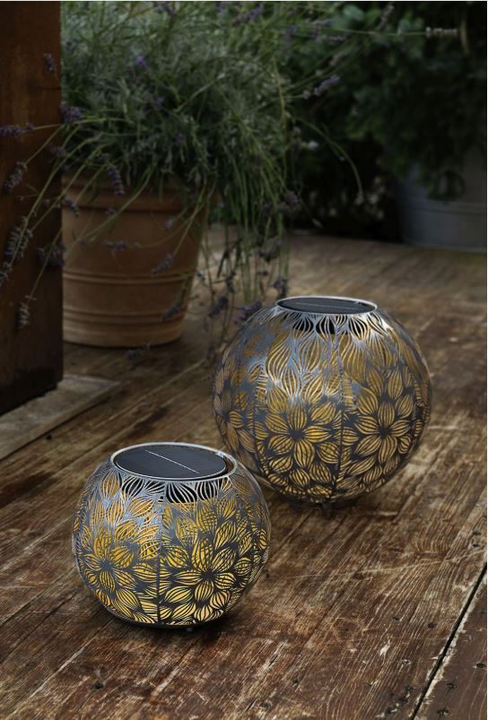 STT Solar Laterne Antic Globe Flora