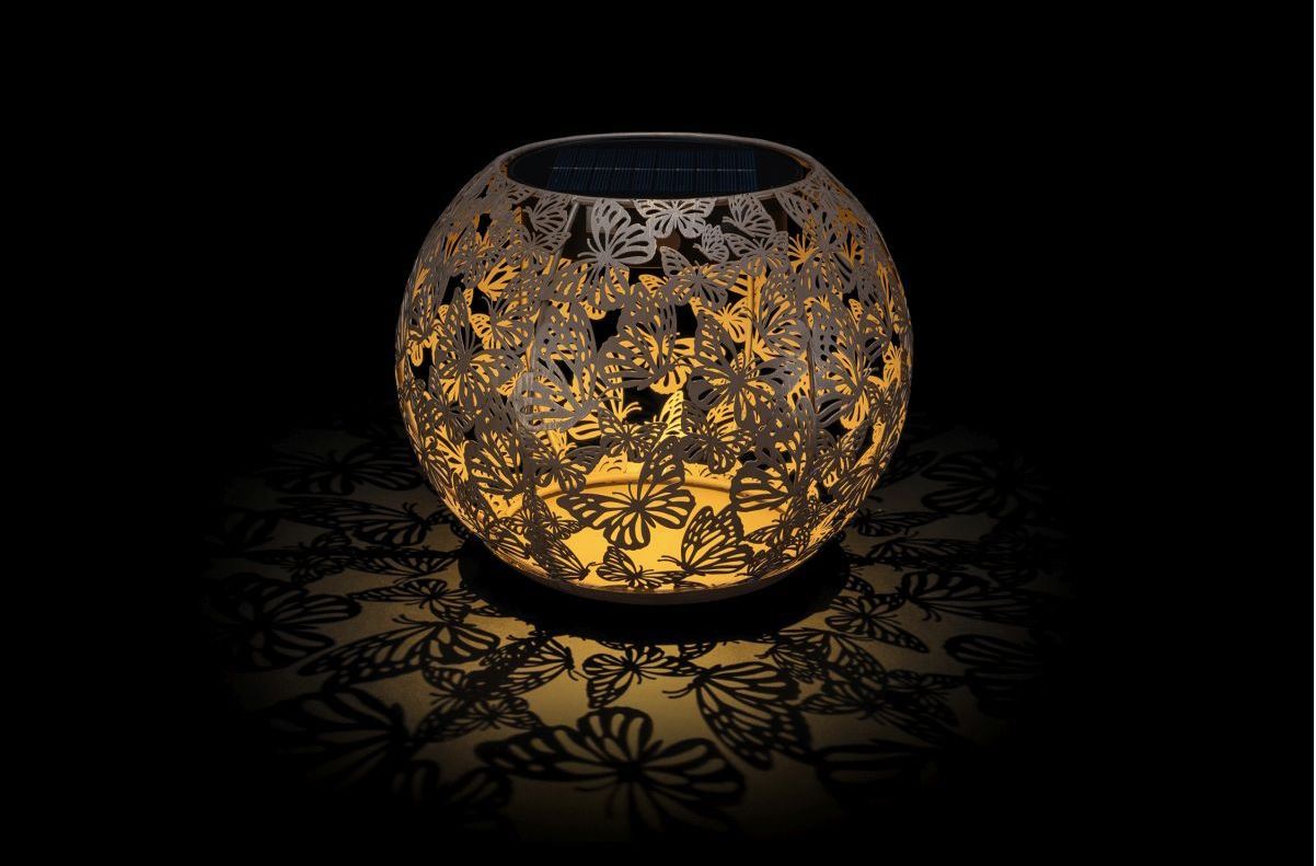 STT Solar Laterne Antic Globe Farfalla