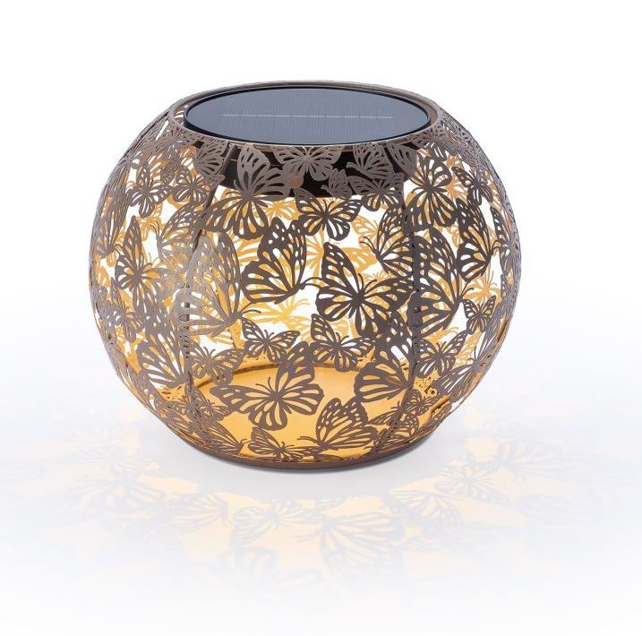STT Solar Laterne Antic Globe Farfalla
