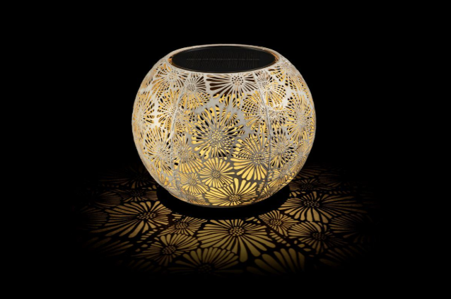 STT Solar Laterne Antic Globe Blossom