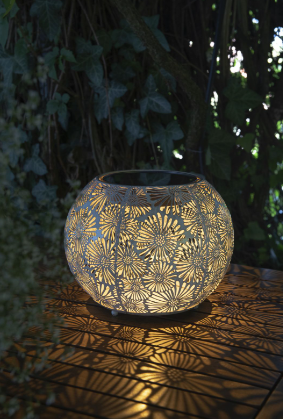 STT Solar Laterne Antic Globe Blossom
