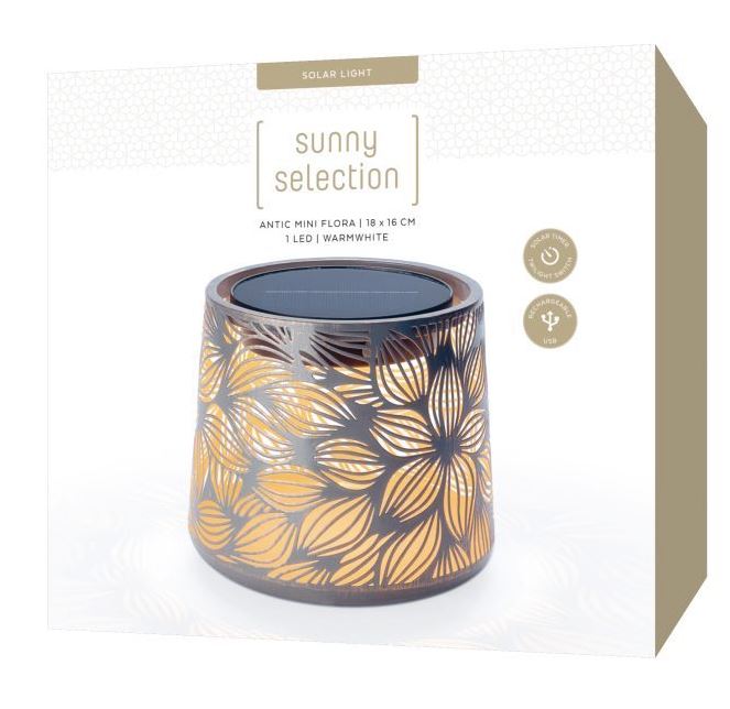 STT Solar Laterne Antic Mini Flora
