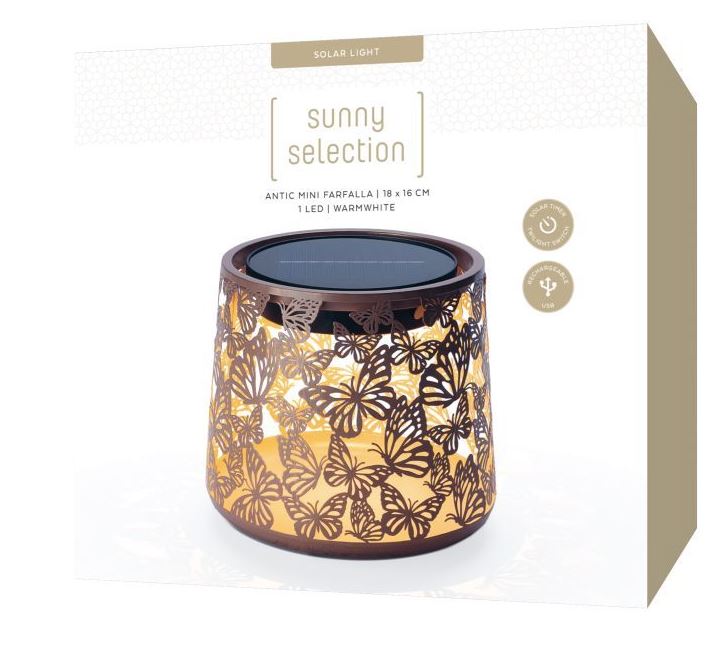 STT Solar Laterne Antic Mini Farfalla