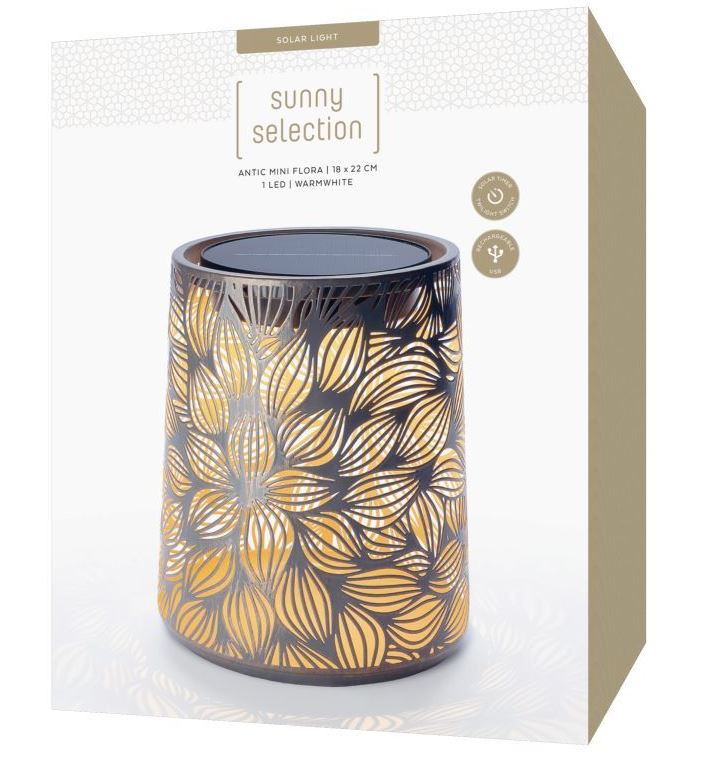 STT Solar Laterne Antic Mini Flora