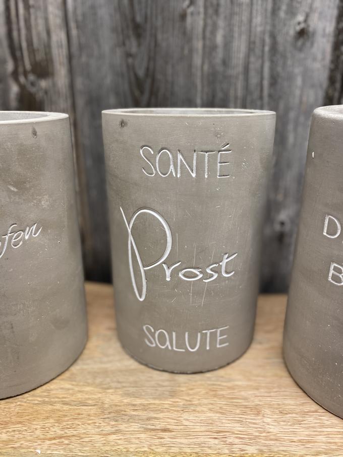 Beton Weinkühler Motiv Santé – Prost – Salute