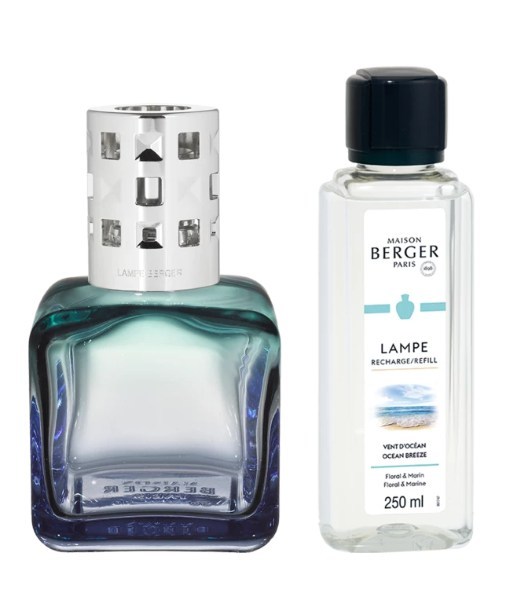 Lampe Berger Geschenkset Glaçon türkis-blau