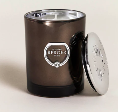 Lampe Berger Duftkerze Prisme Schwarz – Terre Sauvage 240 g