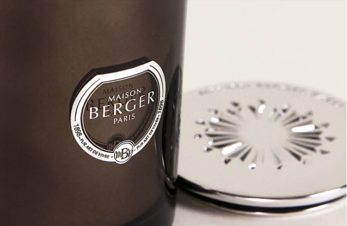 Lampe Berger Duftkerze Prisme Schwarz – Terre Sauvage 240 g