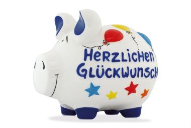 Sparschwein mittel Herzlichen Glückwunsch<br>