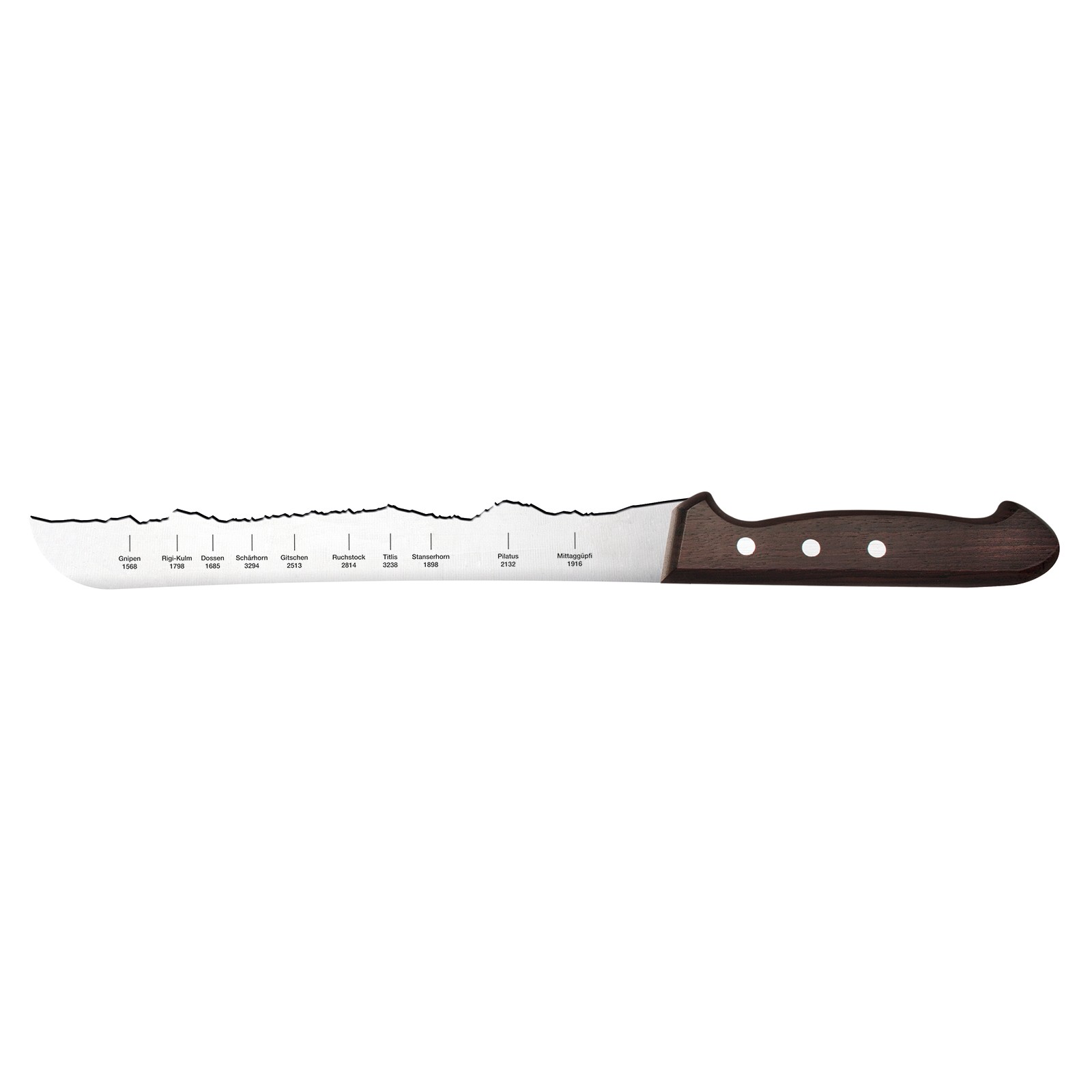 Panorama Knife Brotmesser Zentralschweizer Alpen Pk-06a