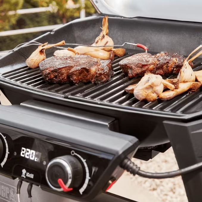 Weber Elektrogrill Pulse 2000 Black mit Rollwagen 85010094
