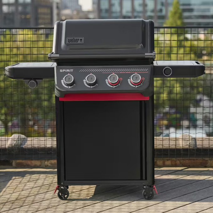 Weber Spirit EPX-435R Gasgrill Stealth Edition schwarz, inklusive Drehspiess