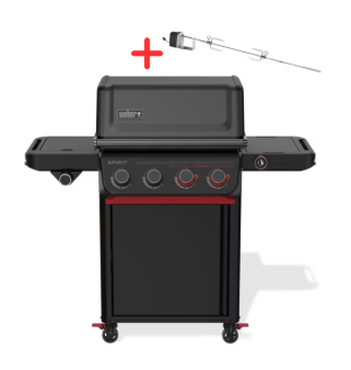 Weber Spirit EPX-435R Gasgrill Stealth Edition schwarz, inklusive Drehspiess