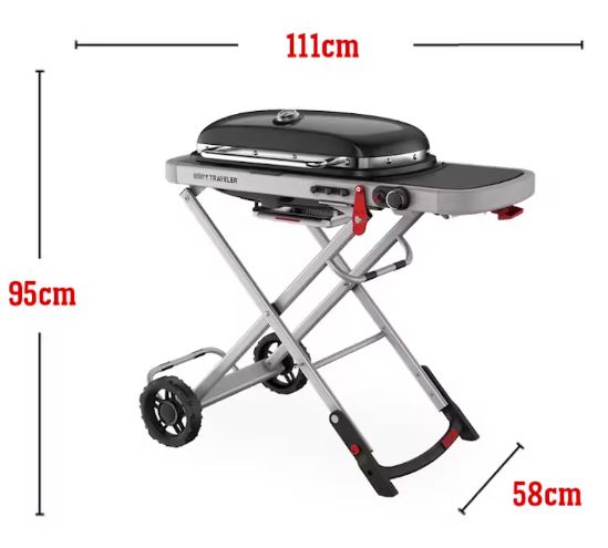 Weber Traveler Mobiler Gasgrill schwarz