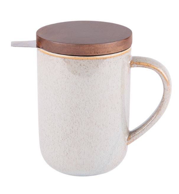 Table Passion Teetasste Kaito 0,47 l grau mit Teesieb