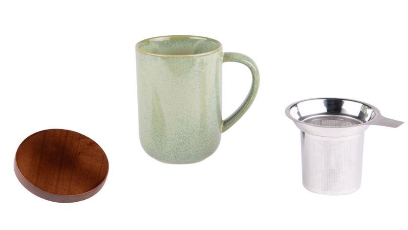 Table Passion Teetasste Kaito 0,47 l grün mit Teesieb