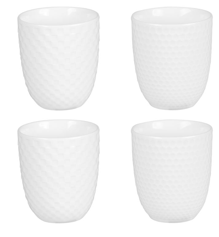 Table Passion Kaffeebecher 20 cl  4-er Set Snow weiss