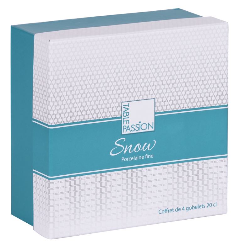 Table Passion Kaffeebecher 20 cl  4-er Set Snow weiss