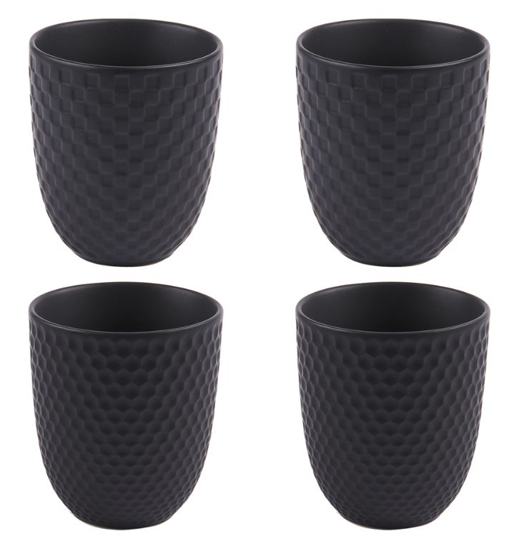 Table Passion Kaffeebecher 20 cl  4-er Set Black Snow schwarz