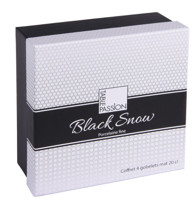 Table Passion Kaffeebecher 20 cl  4-er Set Black Snow schwarz