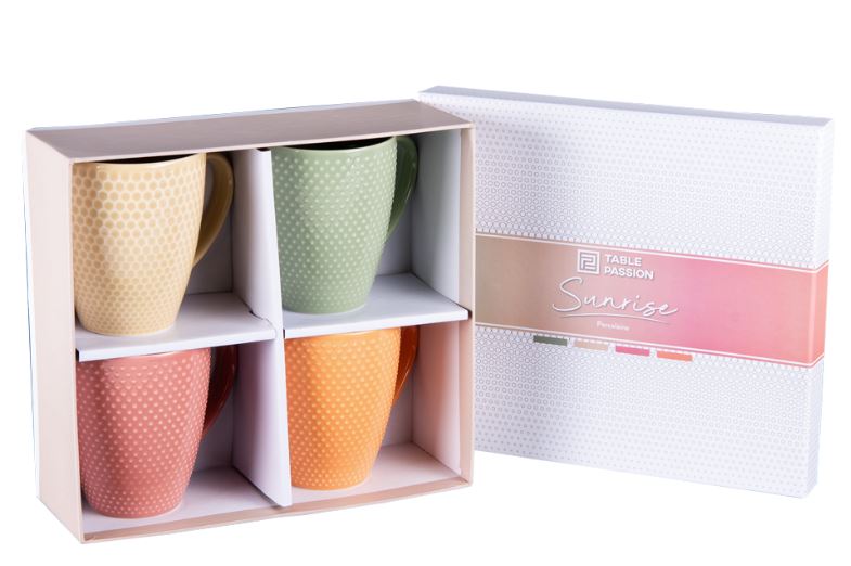 Table Passion Kaffeebecher Mug 35 cl  4-er Set Sunrise
