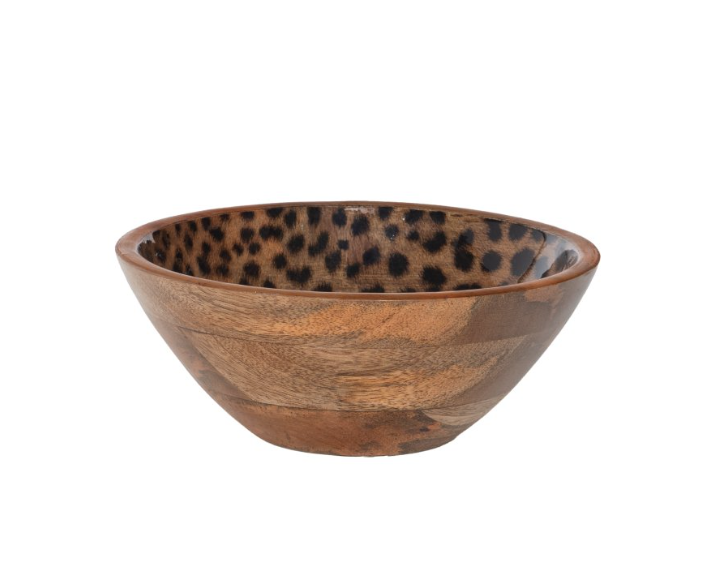 Table Passion Schale Mangoholz mit Leopardenmuster Ø 18 cm