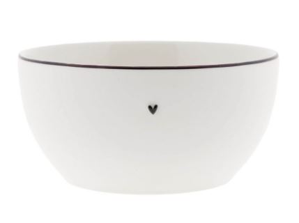 Bastion Collections Schale mit schwarzem Rand + Herz