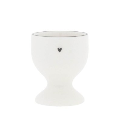 Bastion Collections Eierbecher weiss mit Herz, 5 x 6 cm